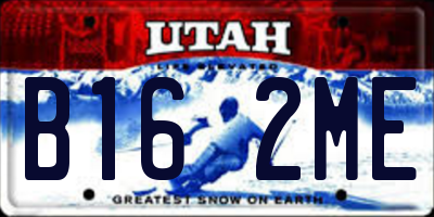 UT license plate B162ME
