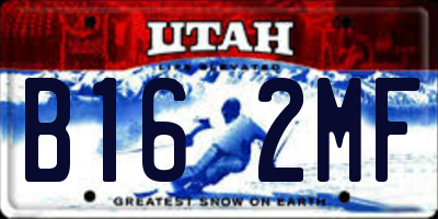 UT license plate B162MF