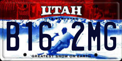 UT license plate B162MG