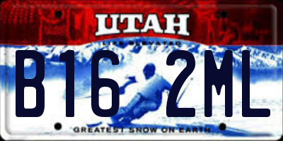 UT license plate B162ML