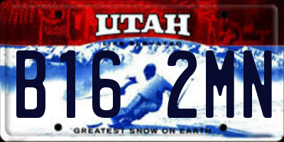 UT license plate B162MN