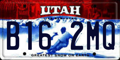 UT license plate B162MQ