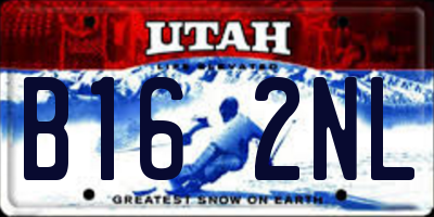 UT license plate B162NL