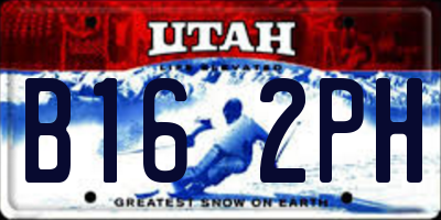 UT license plate B162PH