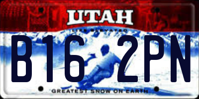 UT license plate B162PN