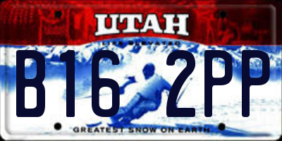 UT license plate B162PP