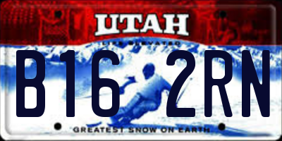 UT license plate B162RN