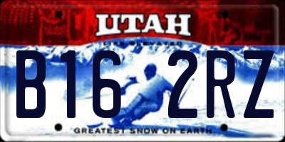 UT license plate B162RZ