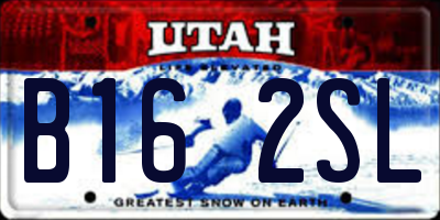 UT license plate B162SL