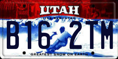 UT license plate B162TM