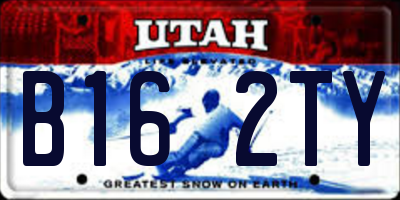 UT license plate B162TY