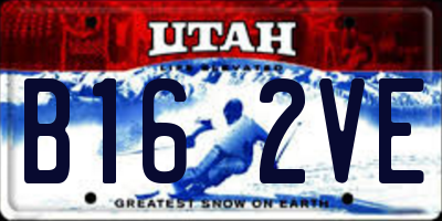 UT license plate B162VE