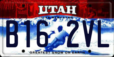UT license plate B162VL