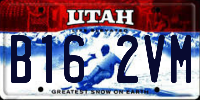 UT license plate B162VM
