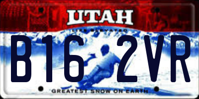 UT license plate B162VR