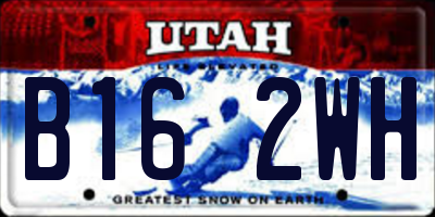 UT license plate B162WH
