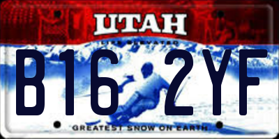 UT license plate B162YF