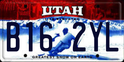 UT license plate B162YL