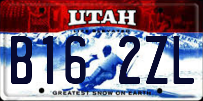 UT license plate B162ZL