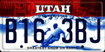UT license plate B163BJ