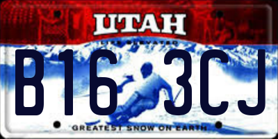 UT license plate B163CJ
