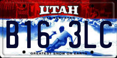 UT license plate B163LC