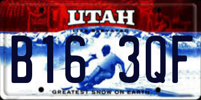 UT license plate B163QF