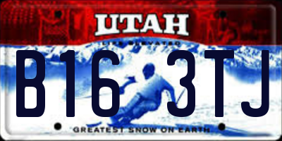 UT license plate B163TJ