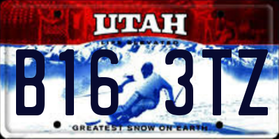 UT license plate B163TZ
