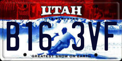 UT license plate B163VF