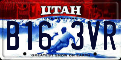 UT license plate B163VR