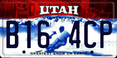 UT license plate B164CP