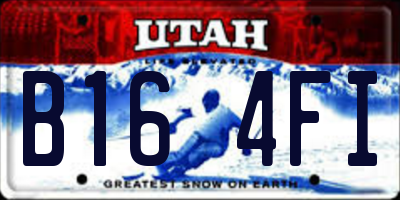 UT license plate B164FI