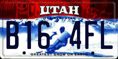 UT license plate B164FL