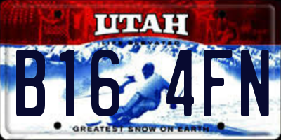 UT license plate B164FN