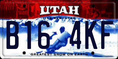 UT license plate B164KF