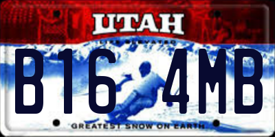 UT license plate B164MB