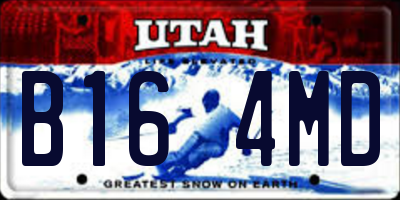 UT license plate B164MD