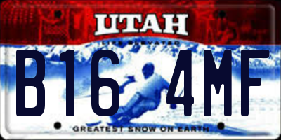 UT license plate B164MF