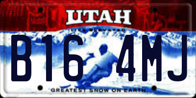UT license plate B164MJ