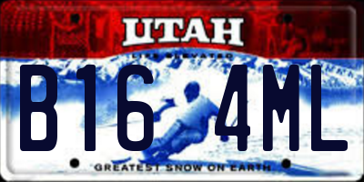 UT license plate B164ML