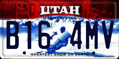 UT license plate B164MV