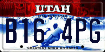 UT license plate B164PG