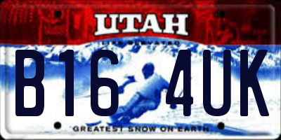UT license plate B164UK