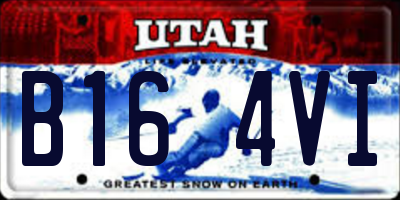 UT license plate B164VI