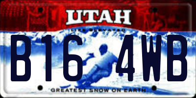 UT license plate B164WB