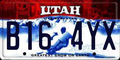 UT license plate B164YX