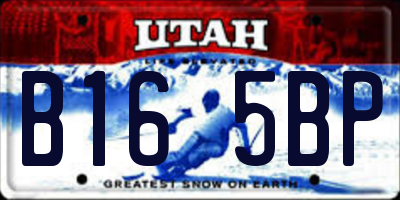 UT license plate B165BP