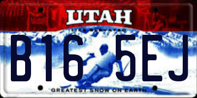 UT license plate B165EJ