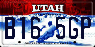 UT license plate B165GP